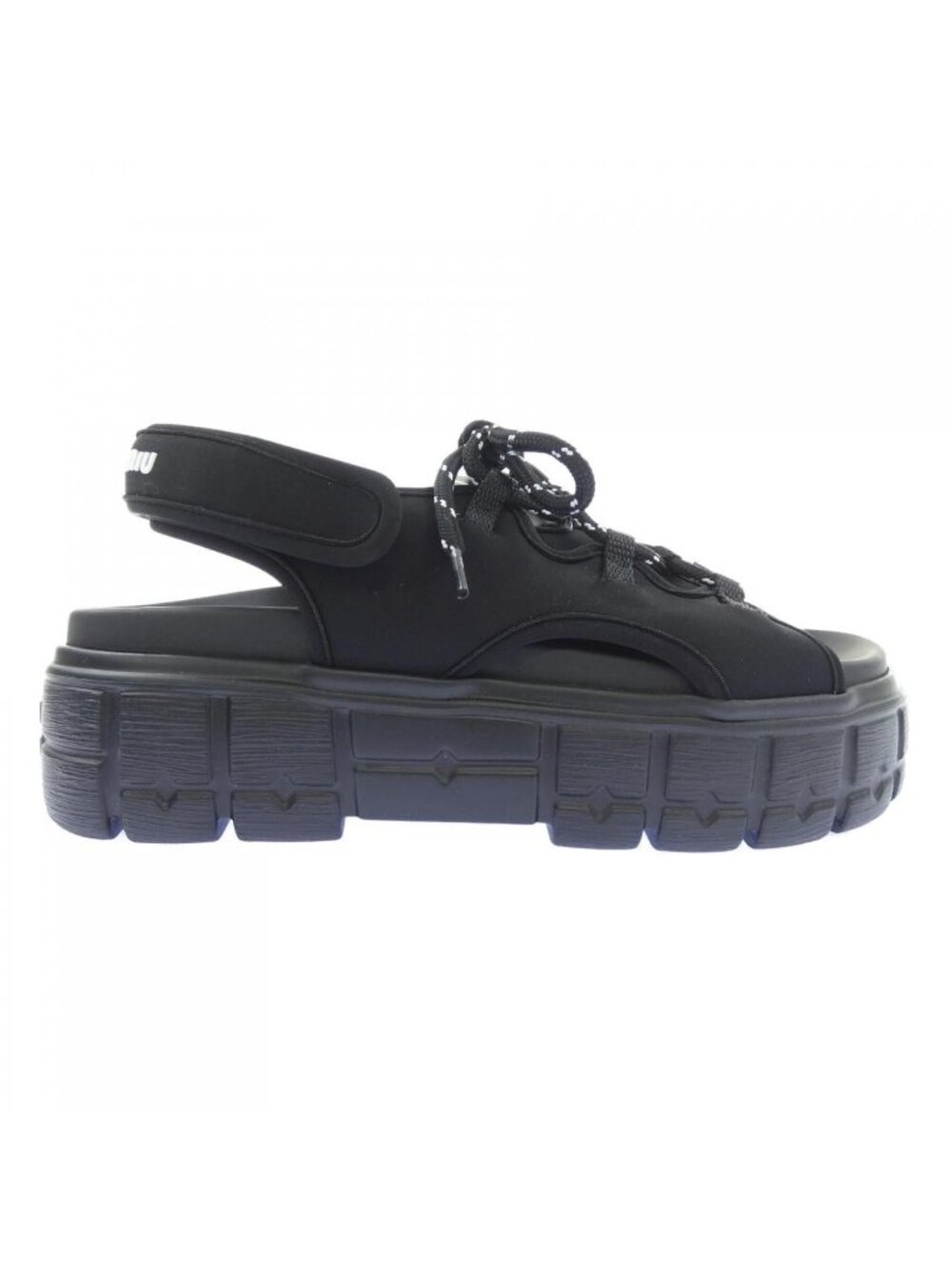 Miu Miu Lace-up Chunky Neo Spoon Sandals